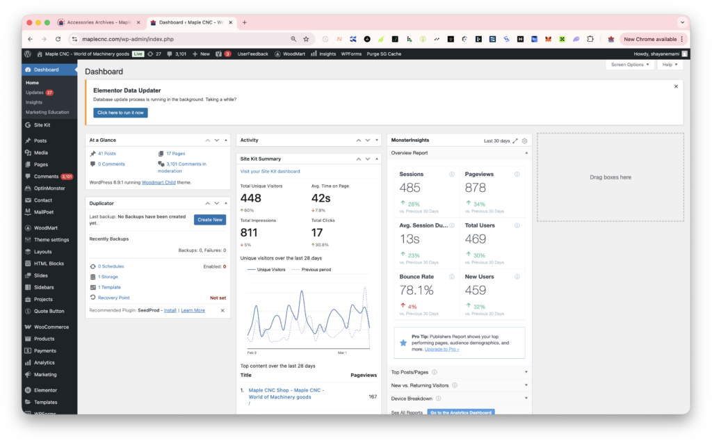 Maple CNC - WordPress 